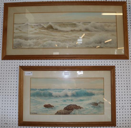 2 watercolours - Seascapes by Ernest Stuart